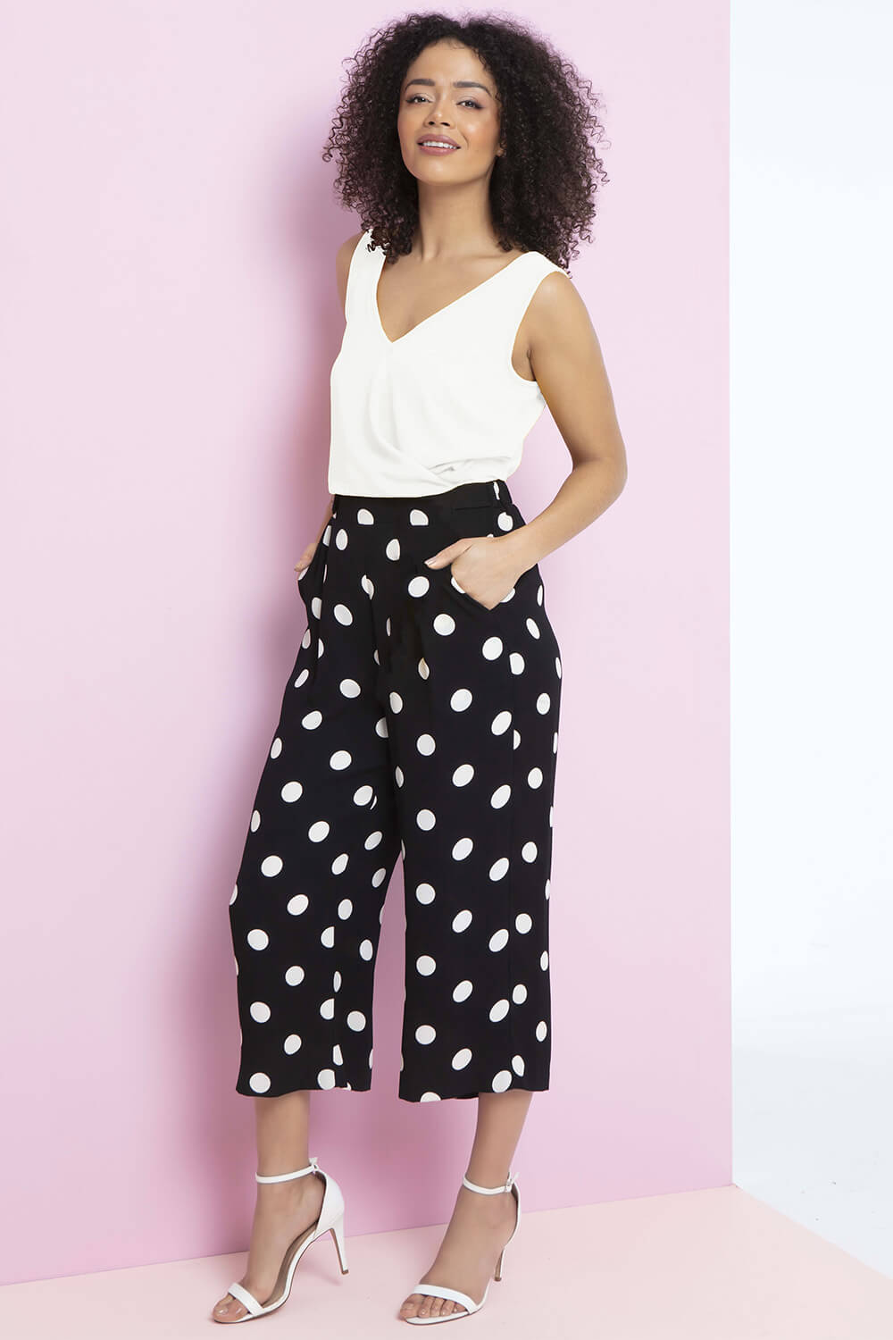 Stretchable Cotton Culotte Pant Cotton Fabric with Elasticated Front Frill  Belt and Twin Pocket Relax Fitting