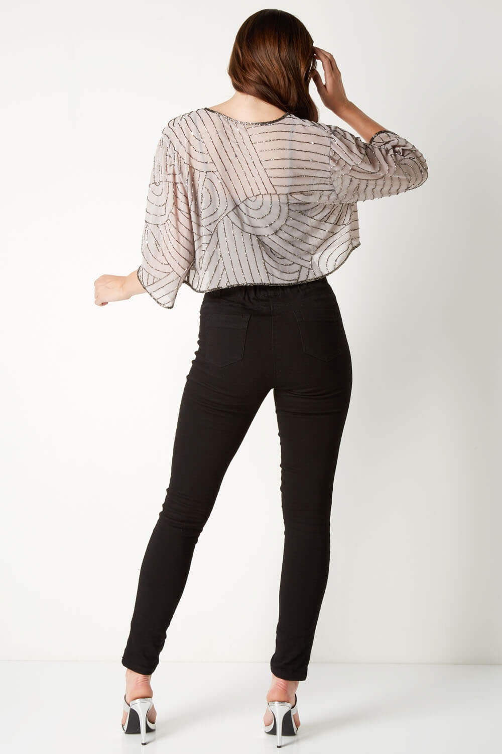 Beaded Cover Up in Grey Roman Originals UK