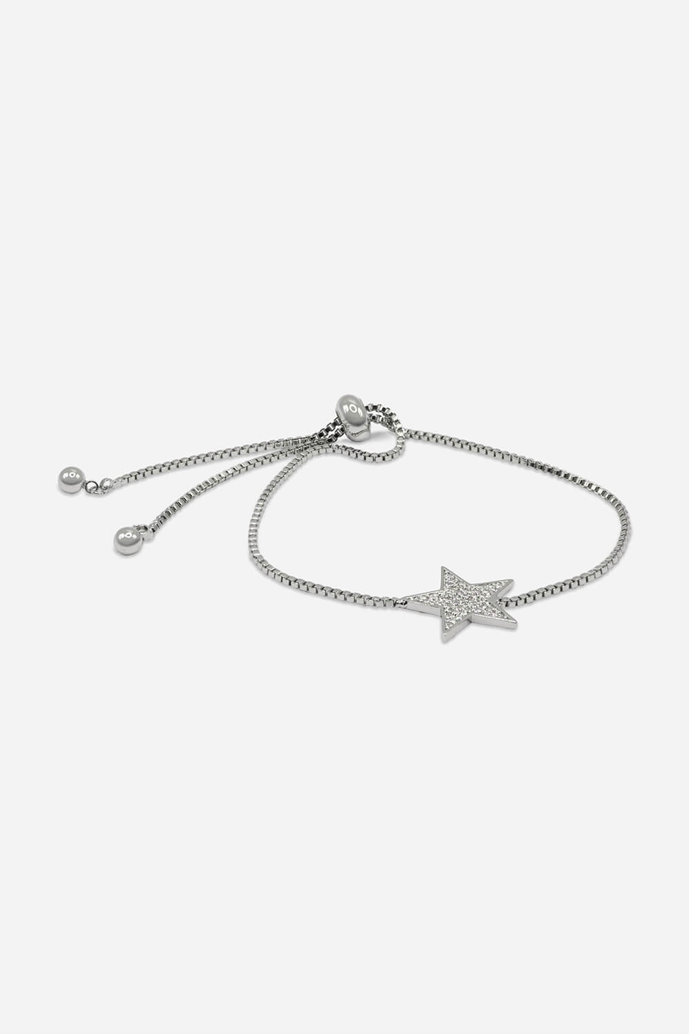 Silver Adjustable Star Friendship Bracelet, Image 2 of 2