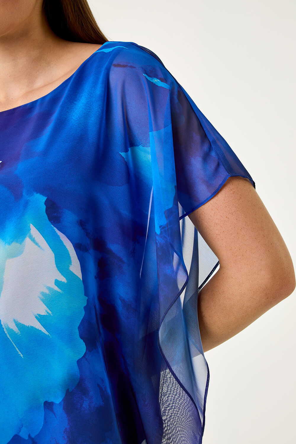 Floral Chiffon Overlay