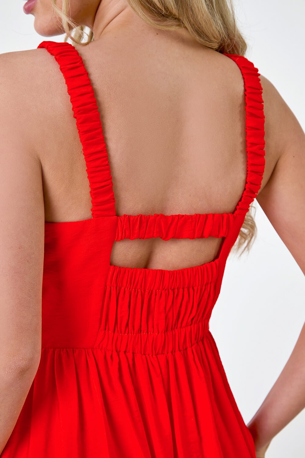 CORAL Petite Plain Stretch Back Maxi Dress, Image 5 of 5