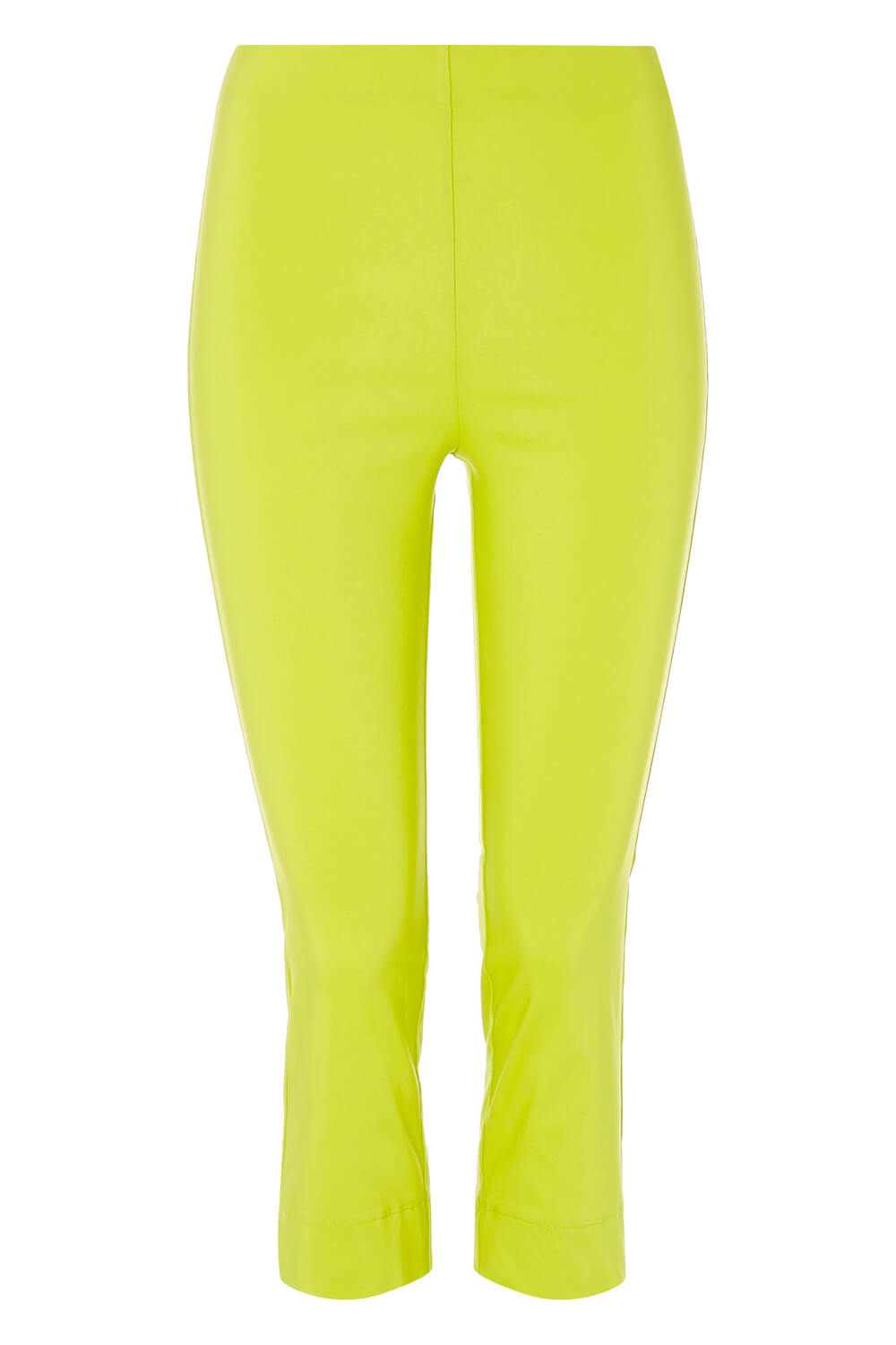 Lime Green Cropped Stretch Trouser, Image 5 of 5