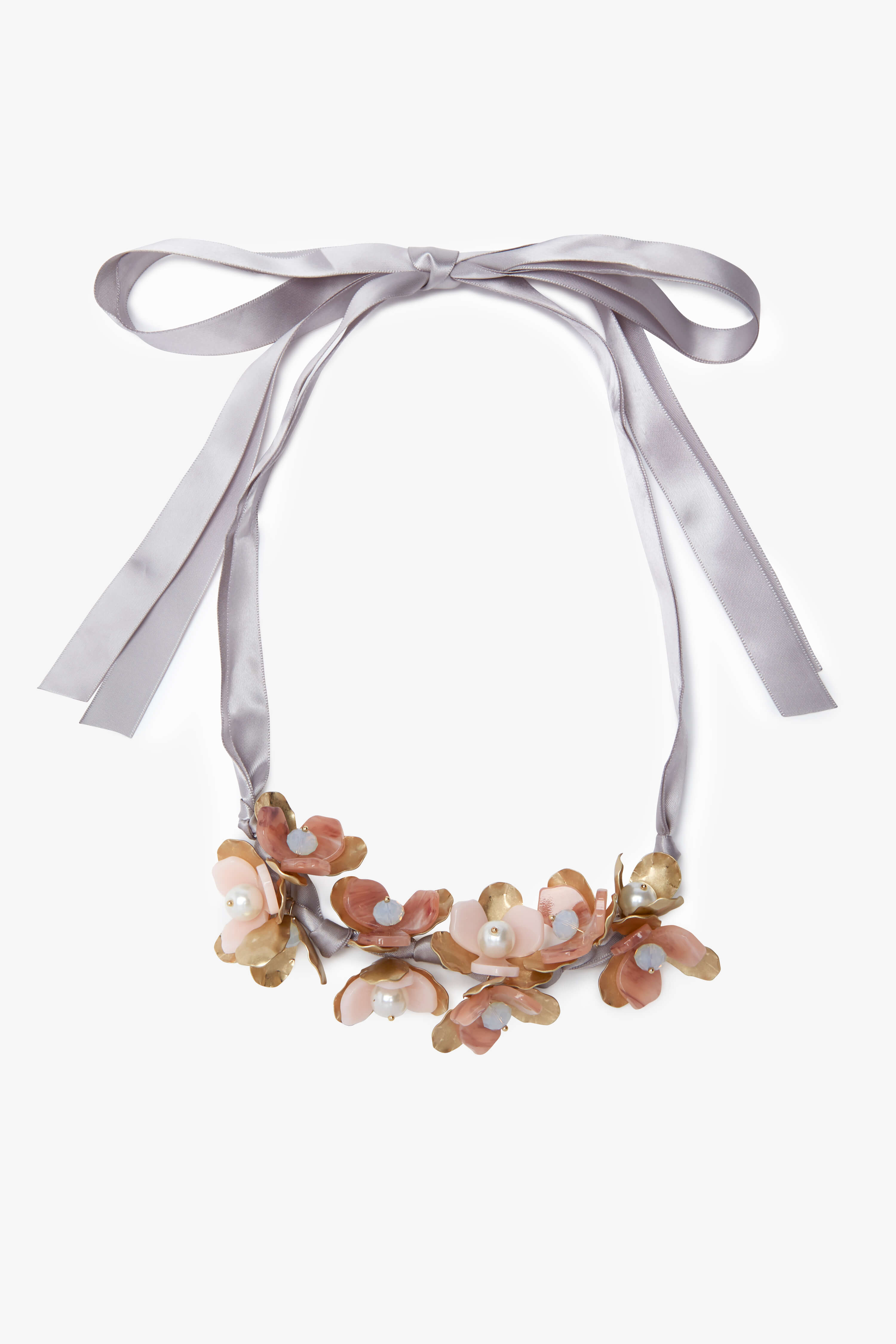 Floral Statement Necklace in Pink - Roman Originals UK