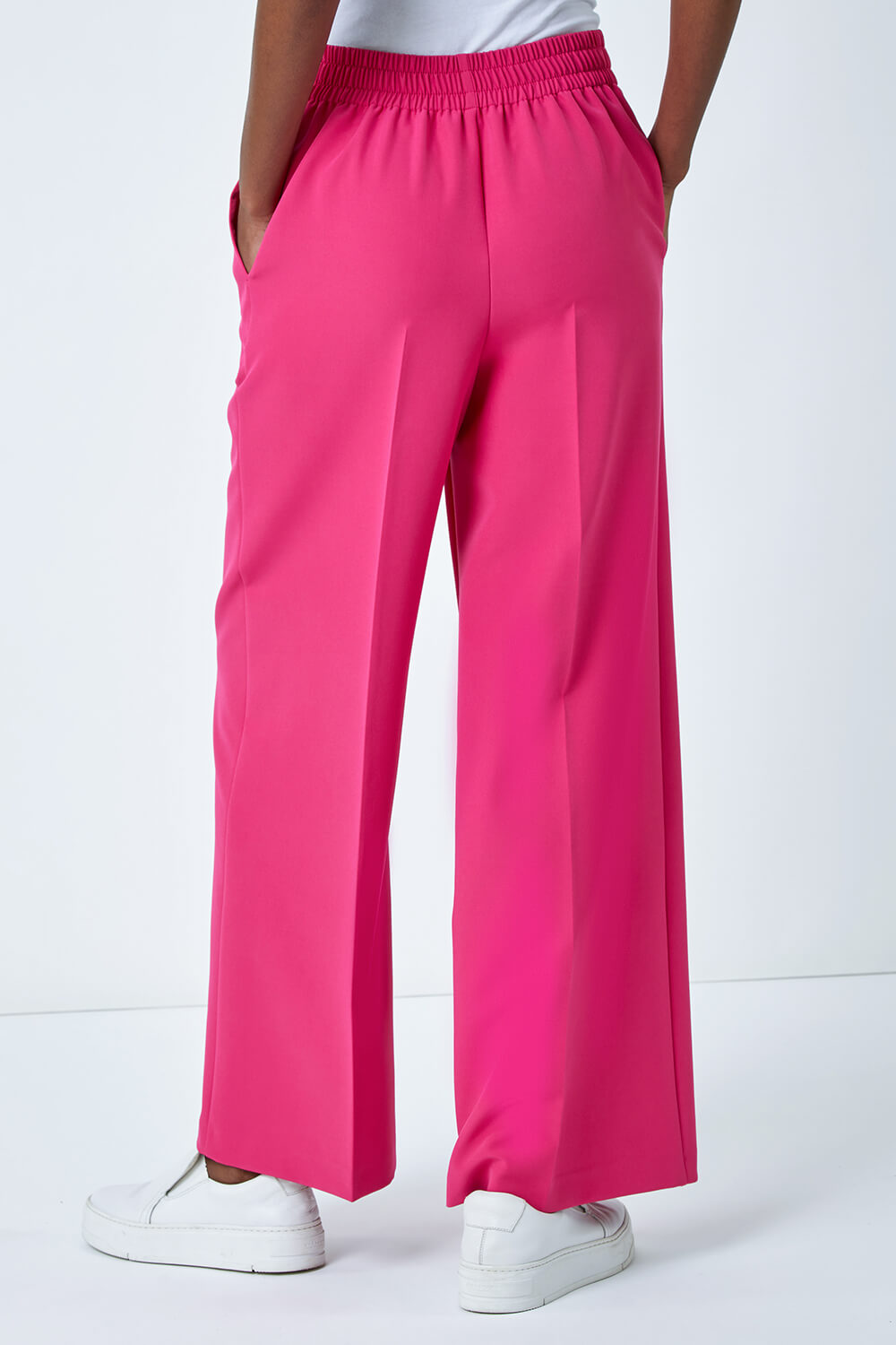 PINK Wide Leg Tie Front Trouser, Image 4 of 5
