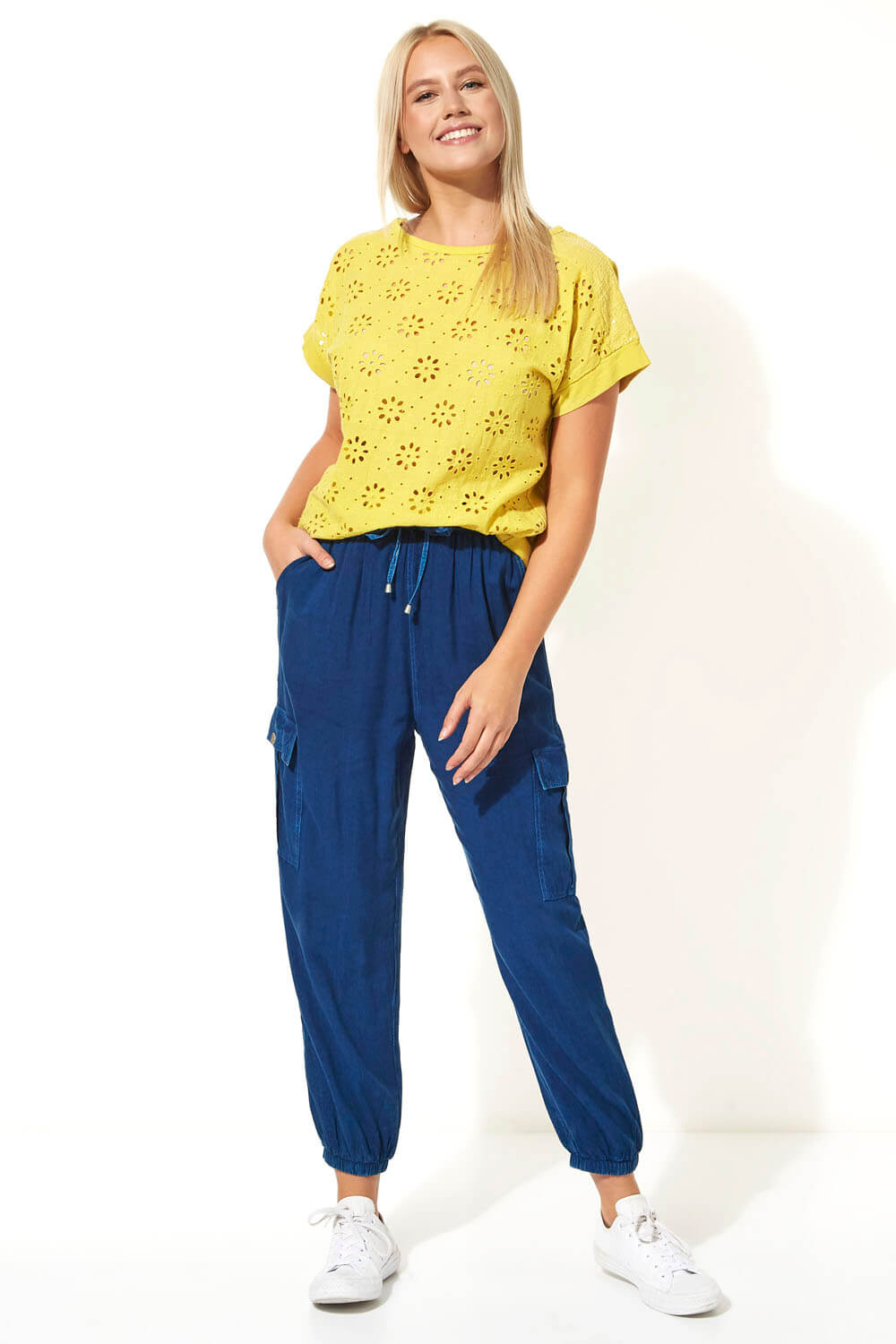 Yellow Broderie and Sequin Top, Image 5 of 6