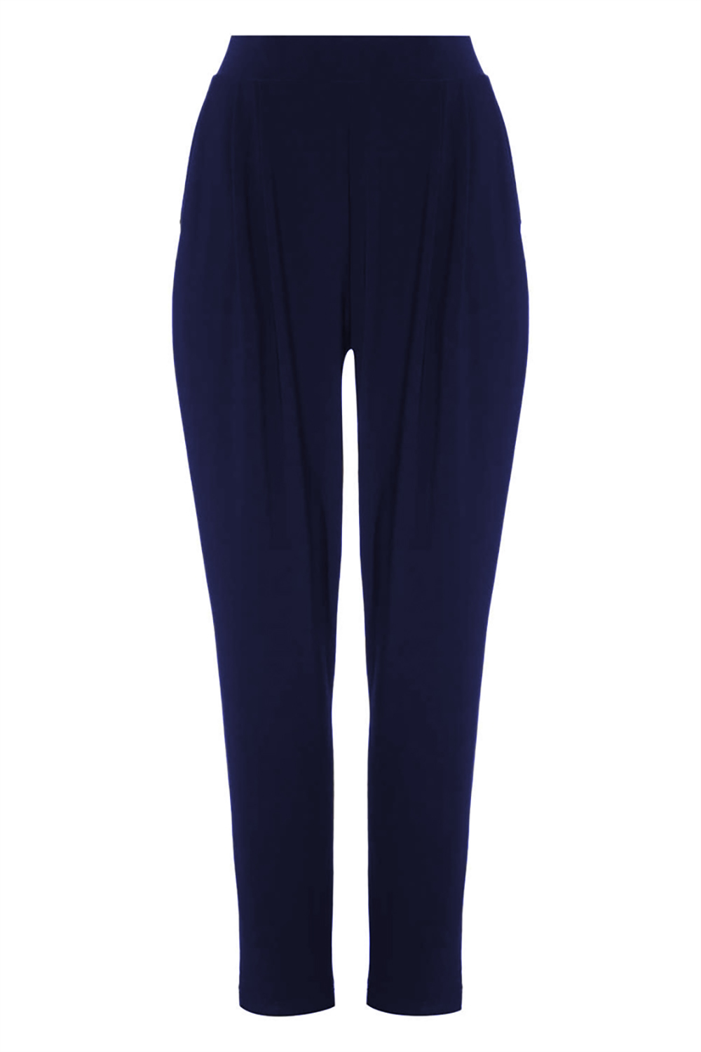 Navy  Jersey Stretch Harem Trousers, Image 6 of 6