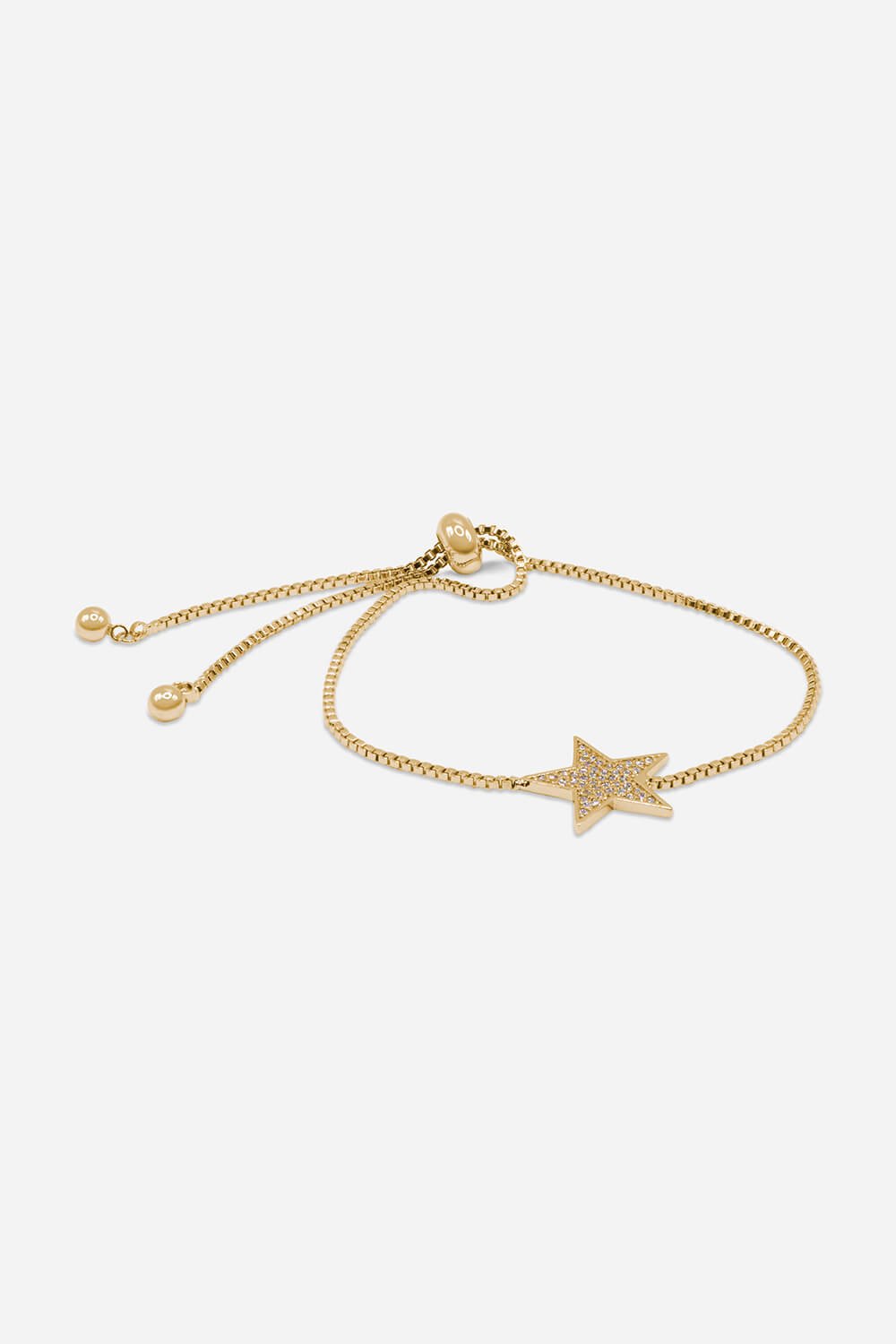 Gold Adjustable Star Friendship Bracelet, Image 2 of 2