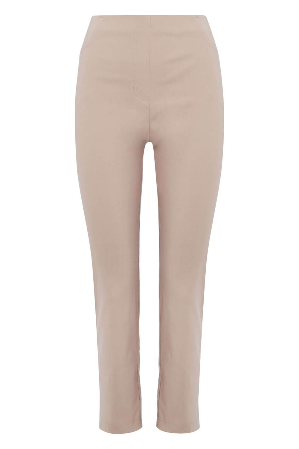 Taupe 3/4 Length Stretch Trouser, Image 4 of 4