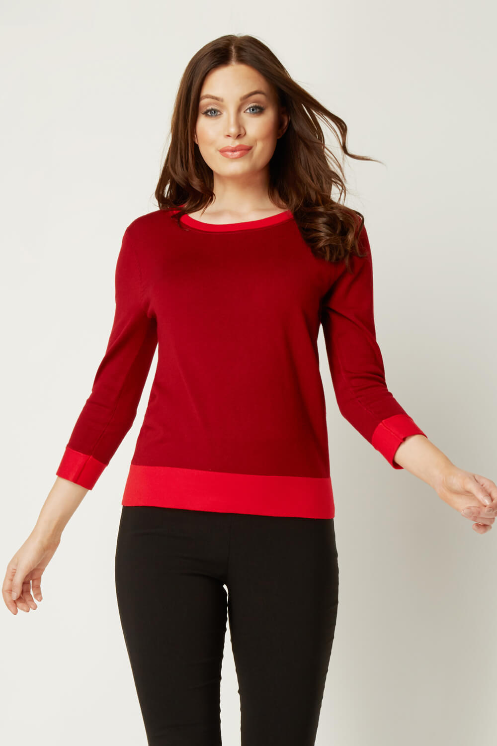 Tie Back Detail Jumper in Red Roman Originals UK