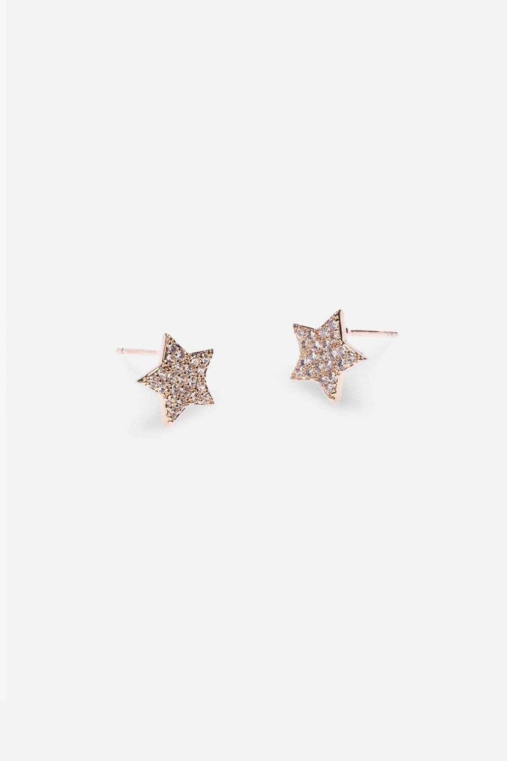 Rose Gold Stainless Steel Plated Star Earrings, Image 2 of 2