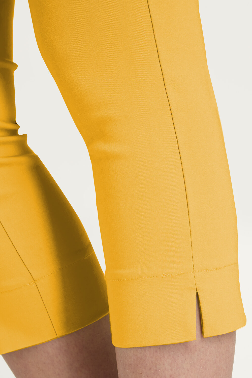 Yellow Cropped Stretch Trouser, Image 5 of 5
