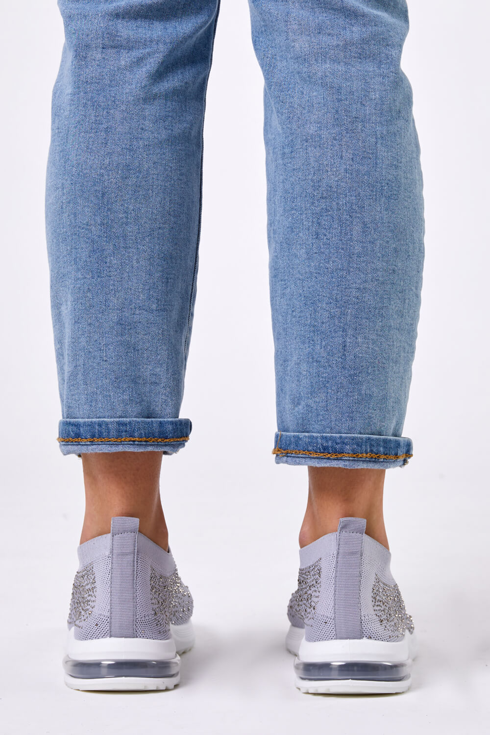 diamante slip on trainers