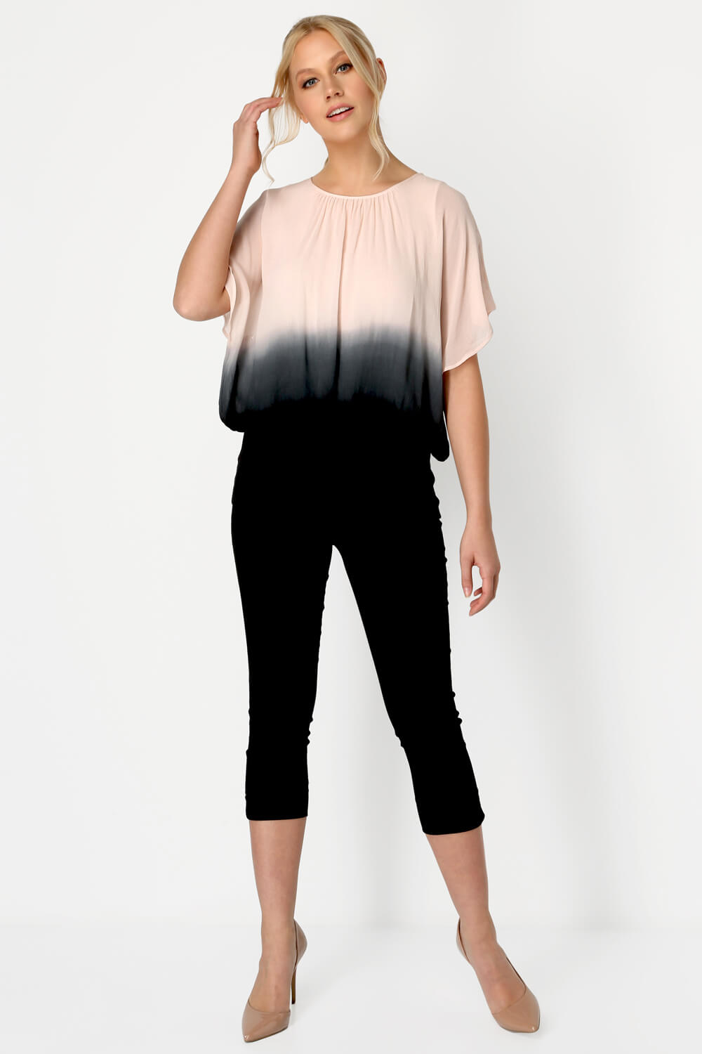 PINK Ombre Batwing Top, Image 2 of 8