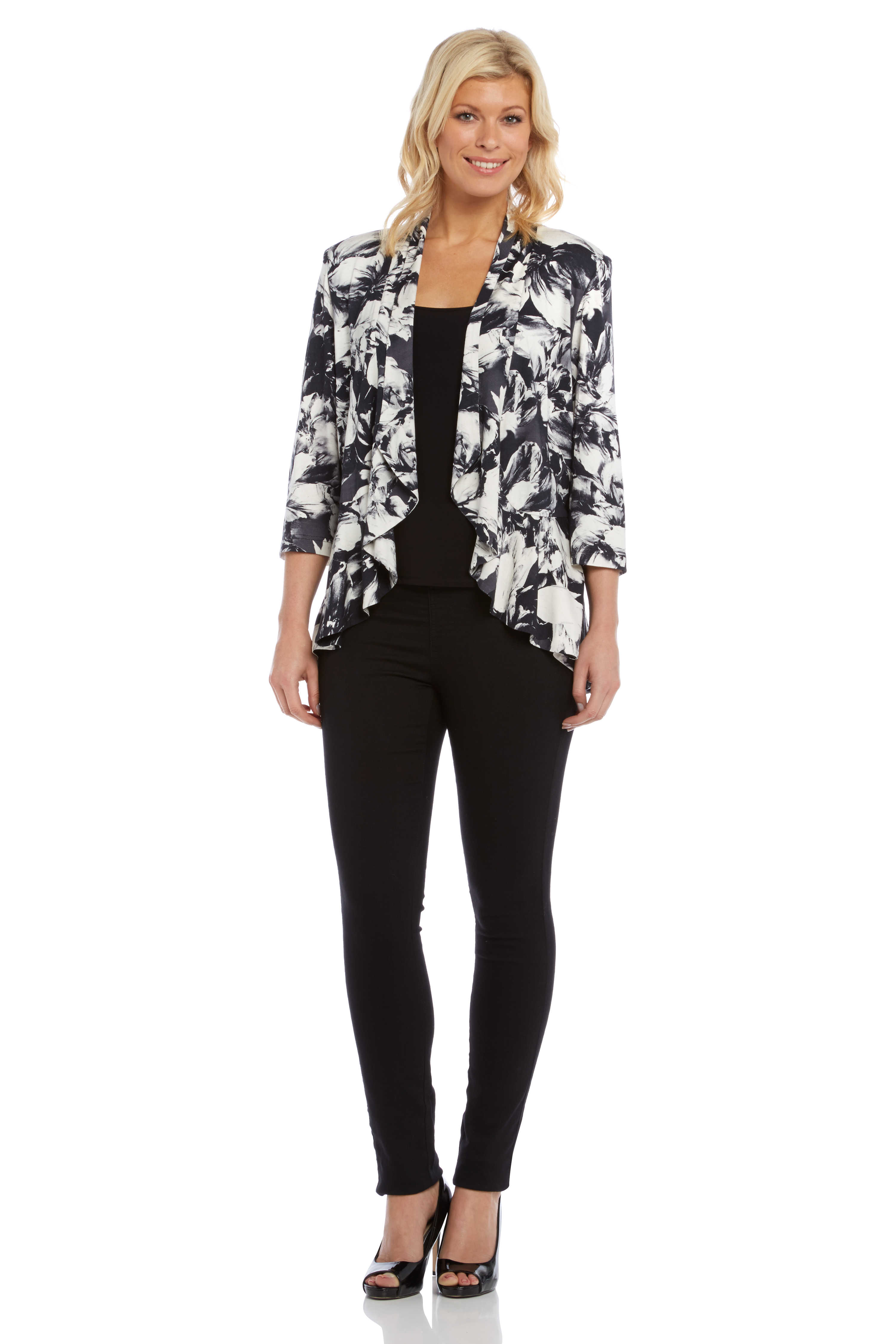 floral peplum jacket