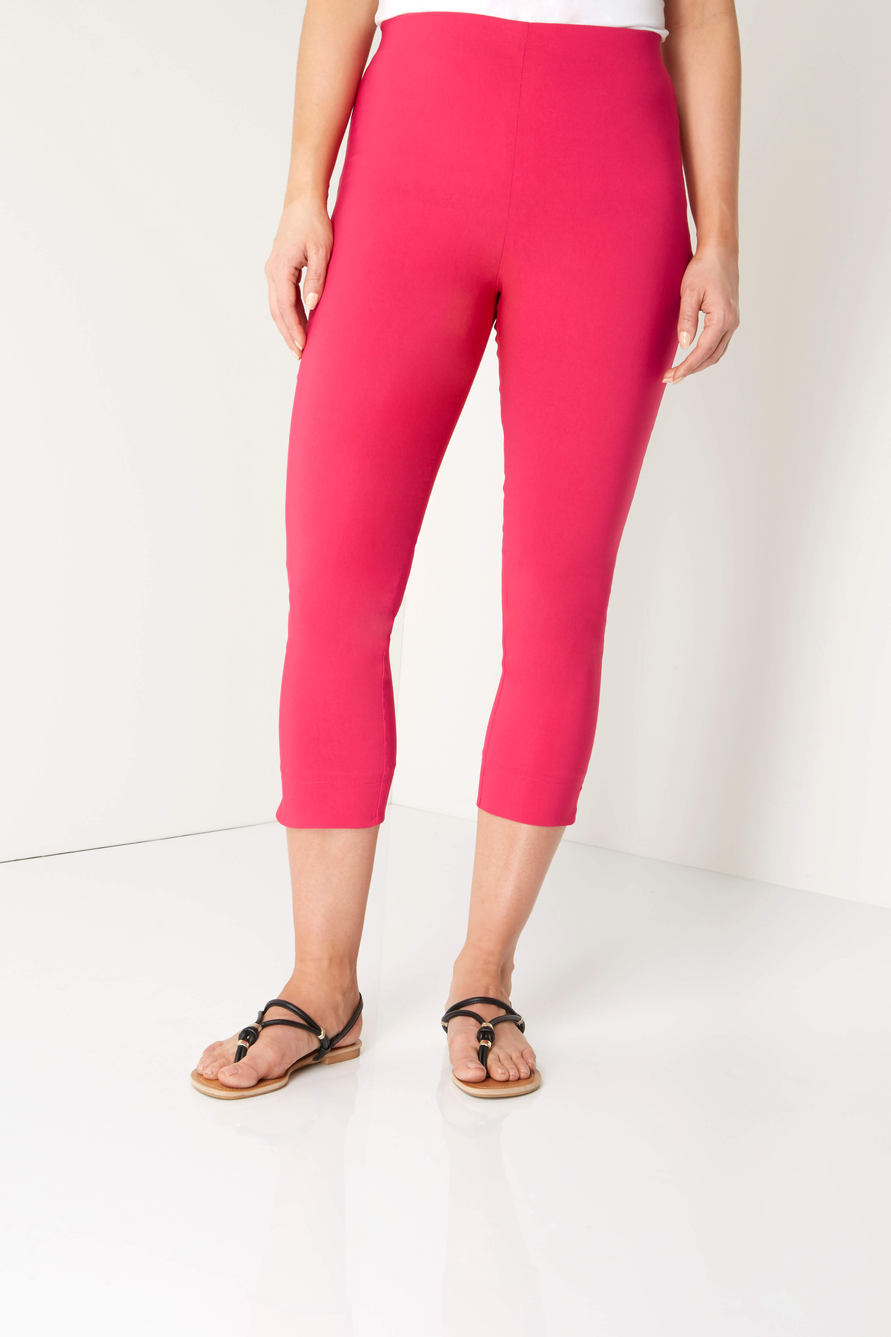 Fuchsia Cropped Stretch Trouser, Image 2 of 4