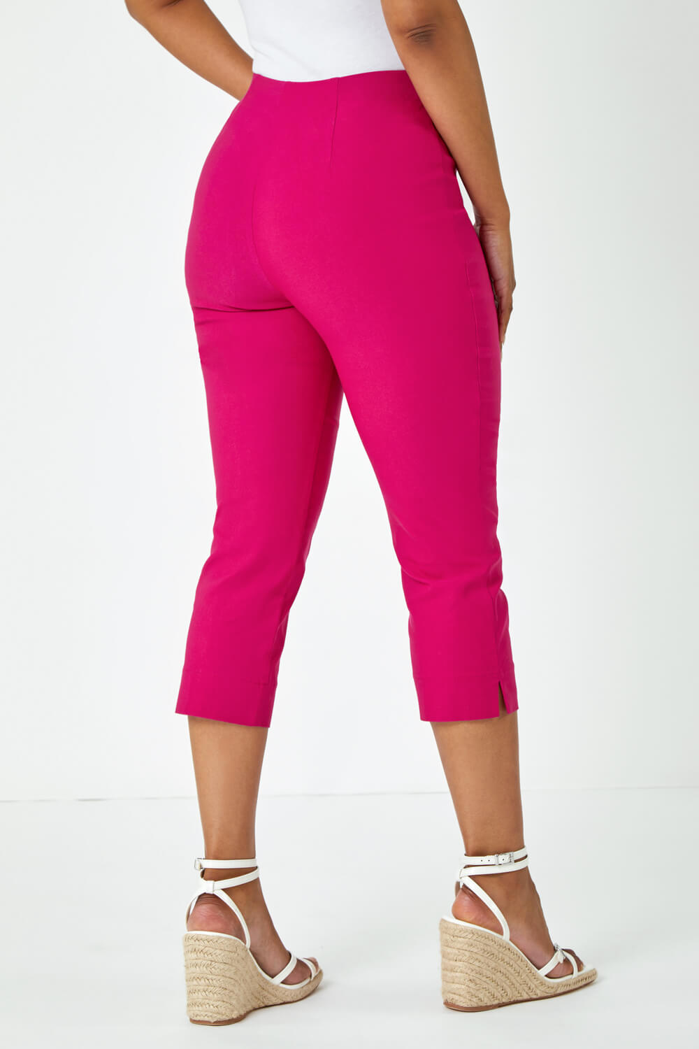 CERISE Petite Cropped Stretch Trouser, Image 3 of 5