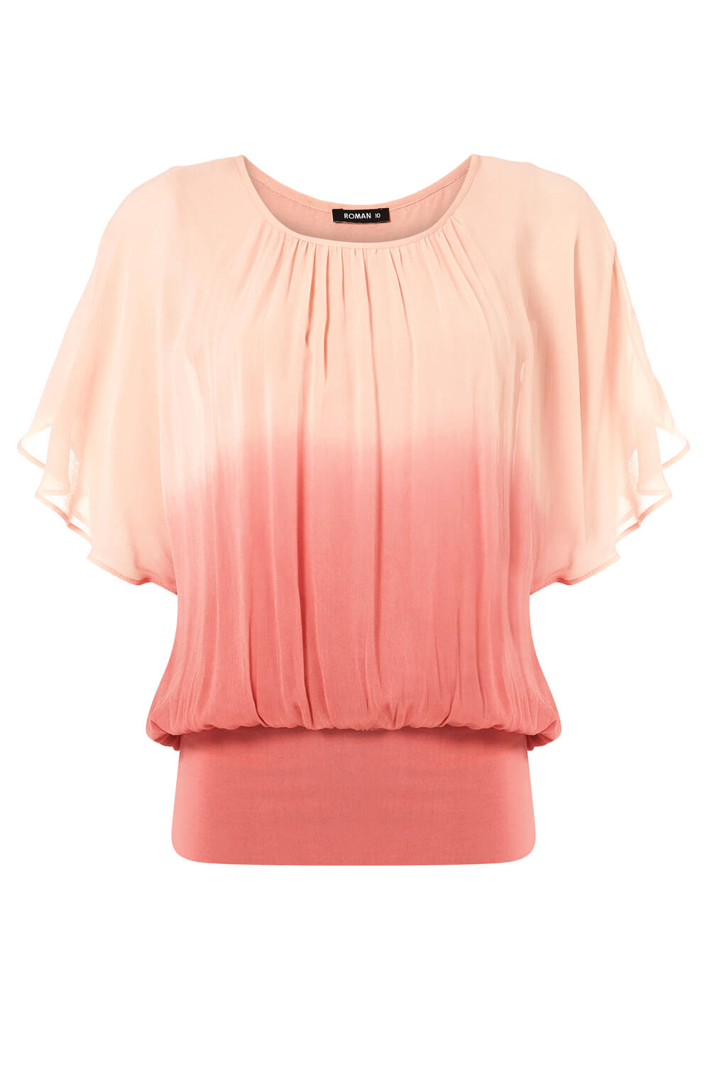 Light Pink Ombre Batwing Overlay Top, Image 5 of 5