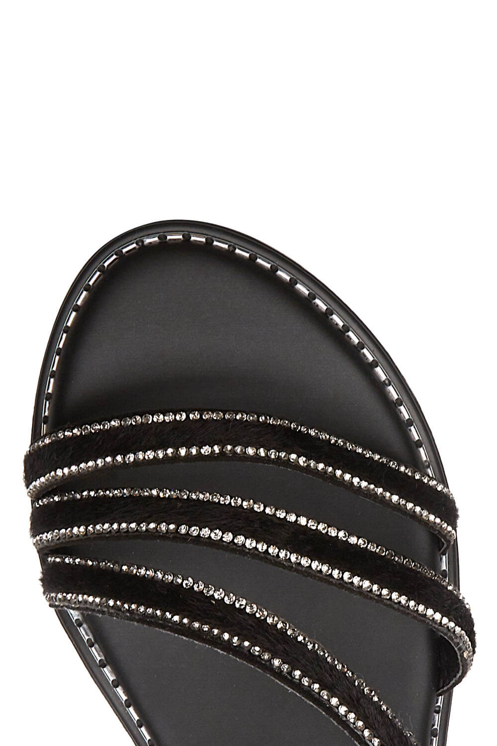 Black Diamante Embellished Sandal , Image 4 of 5