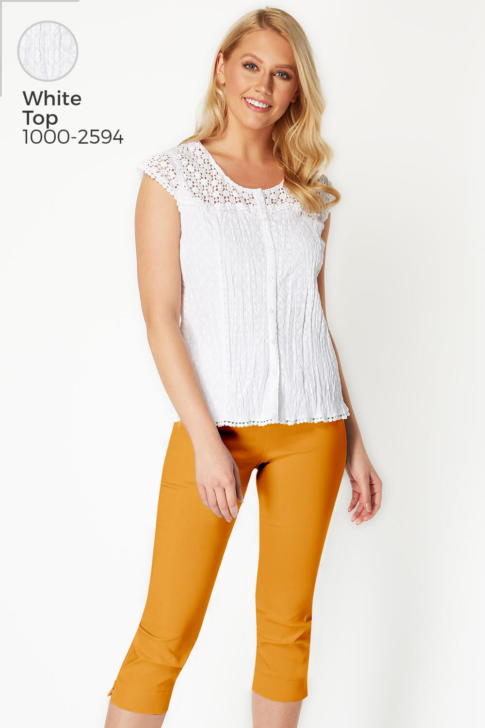 ORANGE Cropped Stretch Trouser, Image 7 of 7