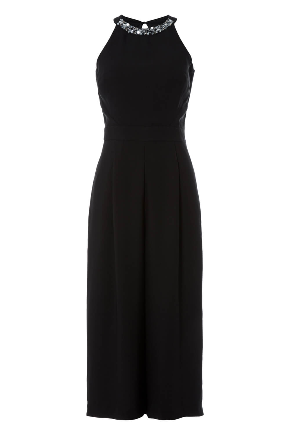 Black Embellished Culotte Jumpsuit, Image 5 of 5