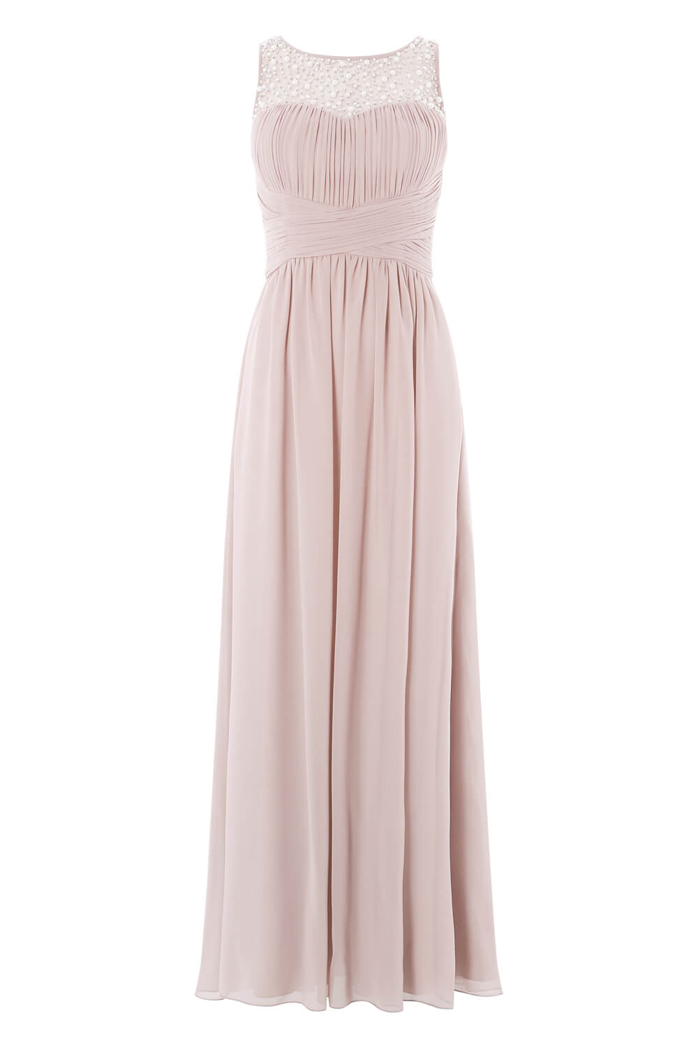 Light Pink Bead Embellished Maxi Dress, Image 4 of 4