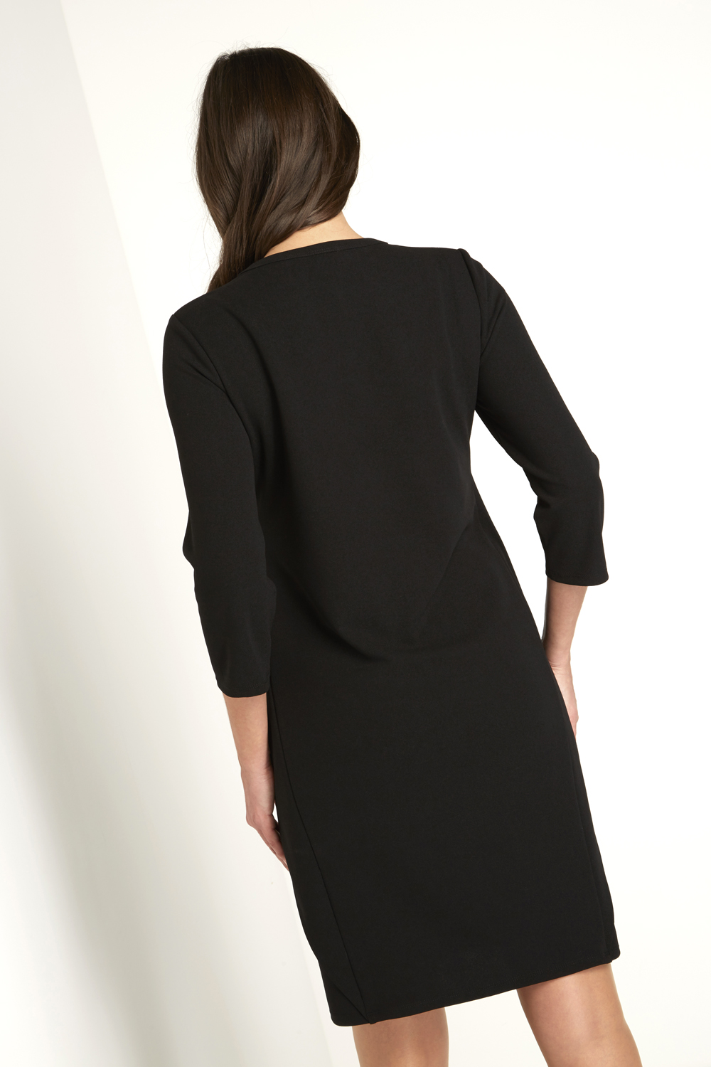 Black Double Layer T-Shirt Dress, Image 3 of 4