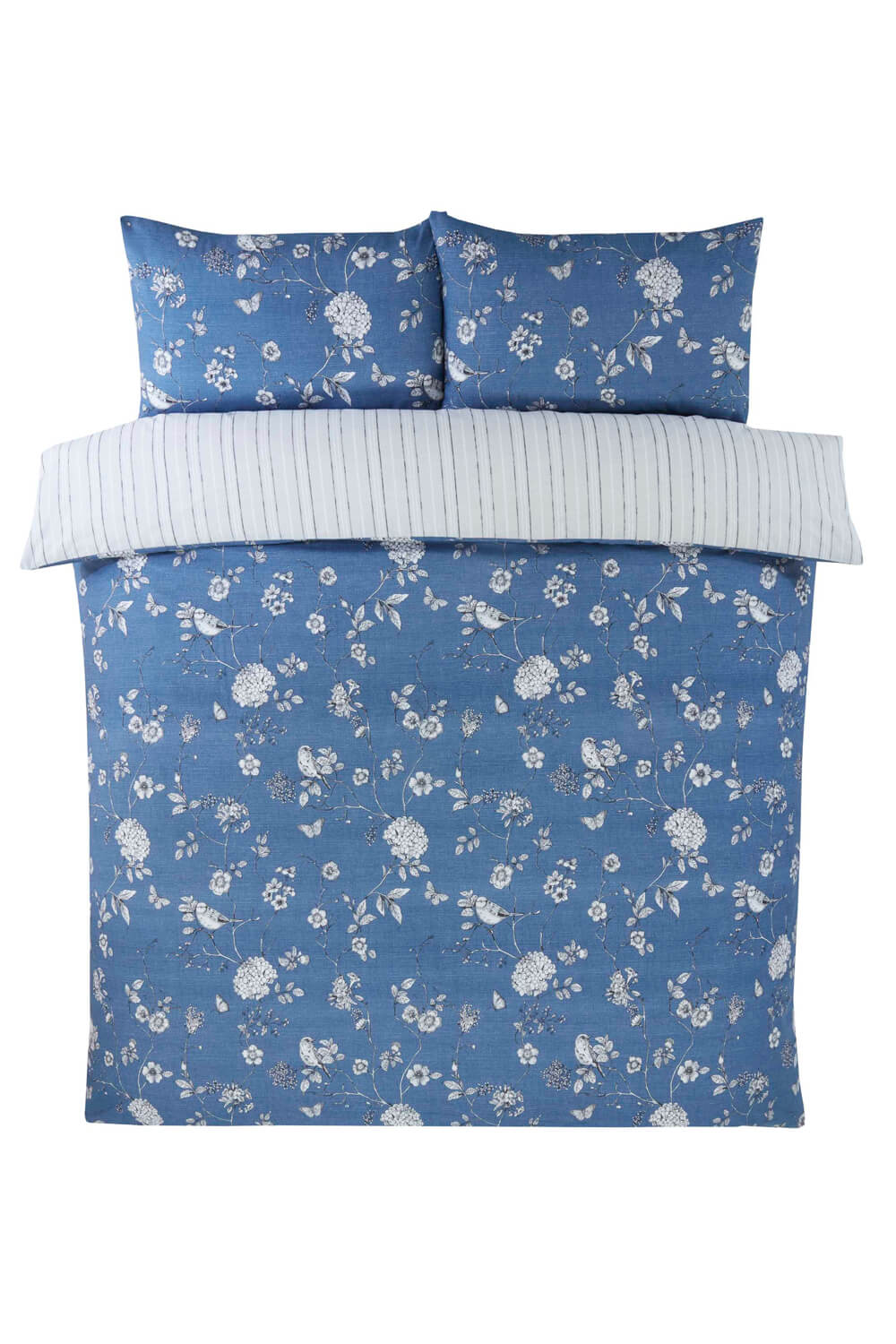 Blue Double Country Toile Floral Duvet Set, Image 3 of 3