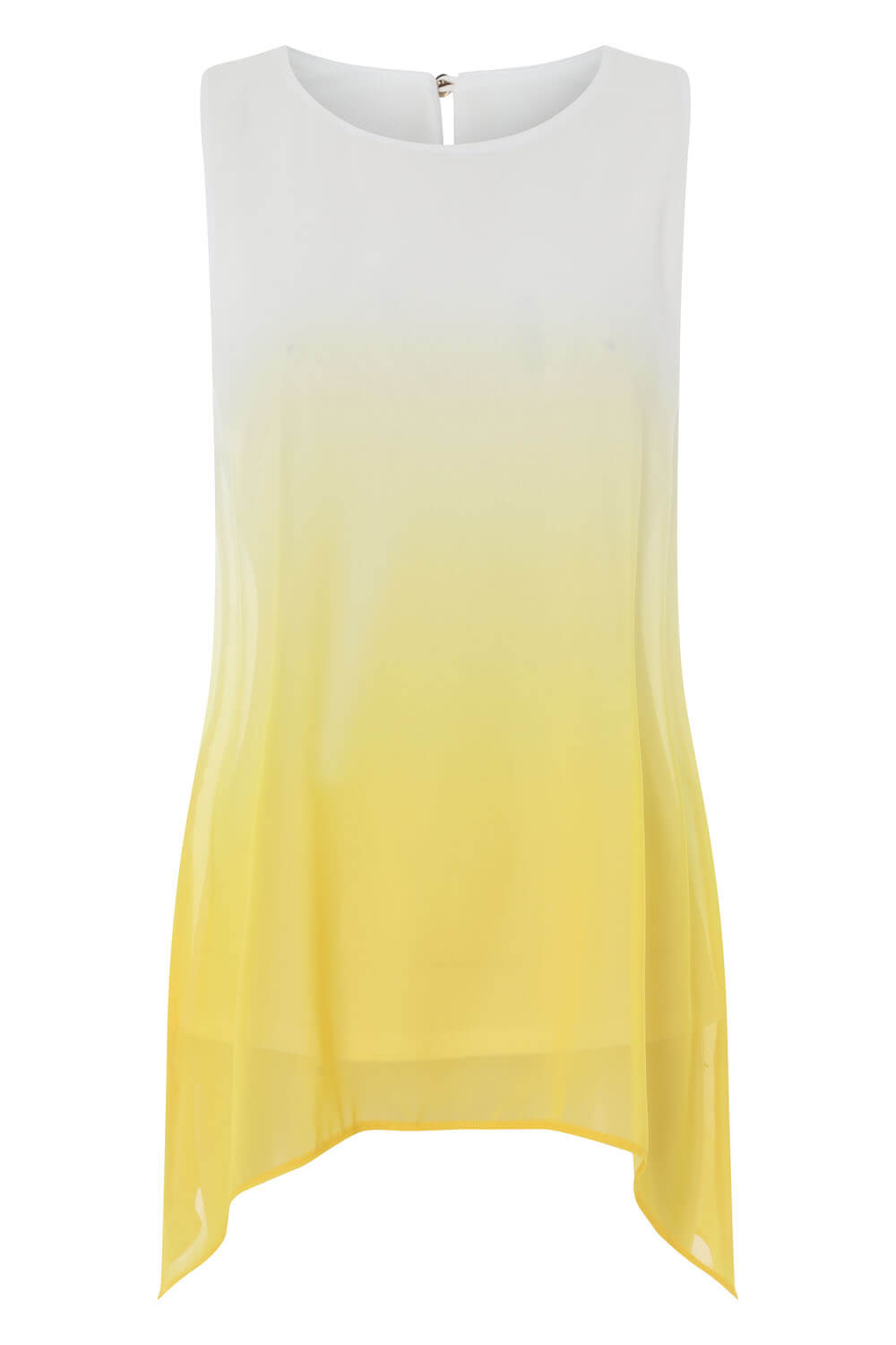 Yellow Ombre Print Overlay Top, Image 4 of 8