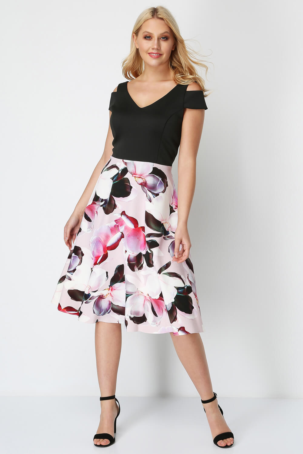 Fit and Flare Print Skirt Dress
