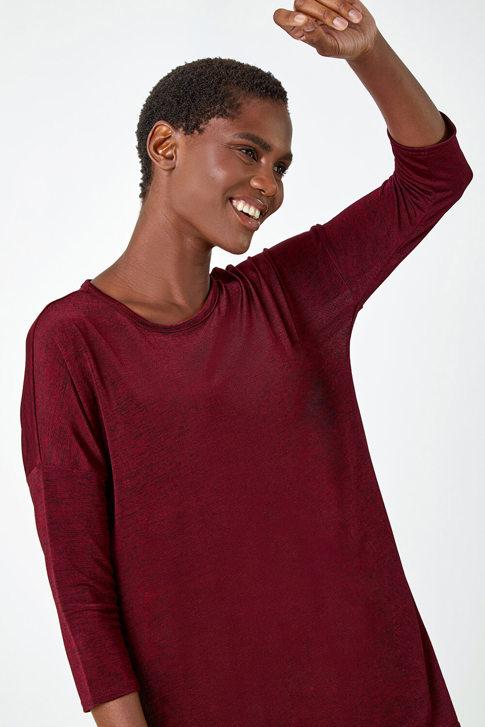 Red Marl Soft Stretch Top, Image 4 of 5