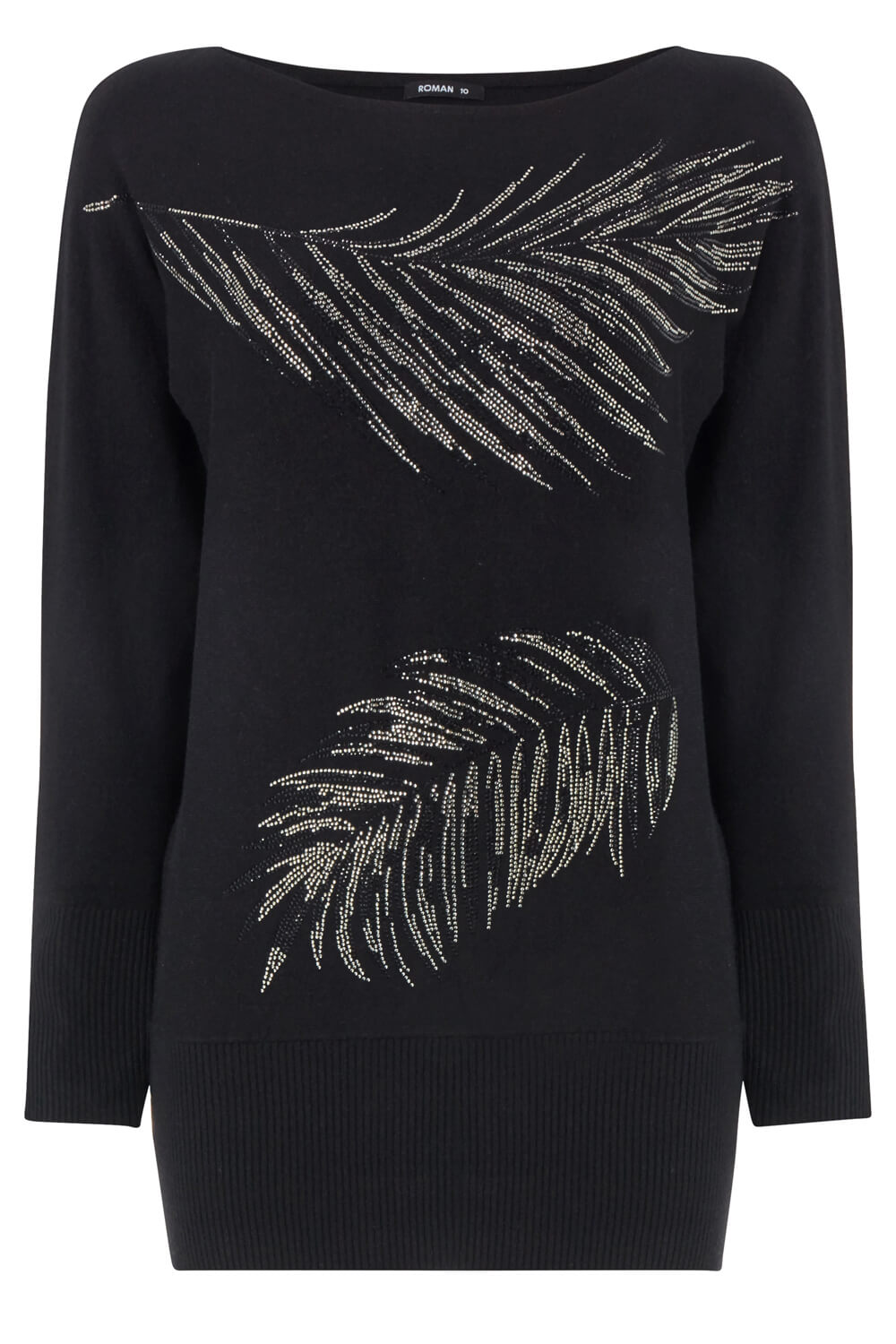 Black Feather Batwing Jumper , Image 4 of 4
