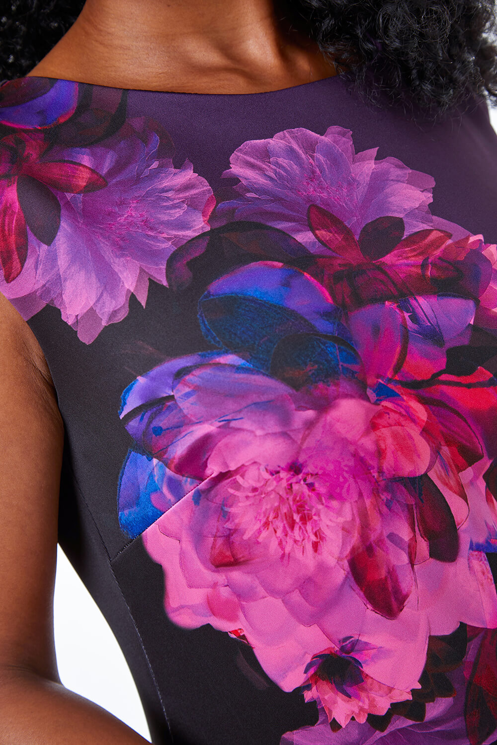  Petite Floral Print Premium Stretch Dress, Image 5 of 5