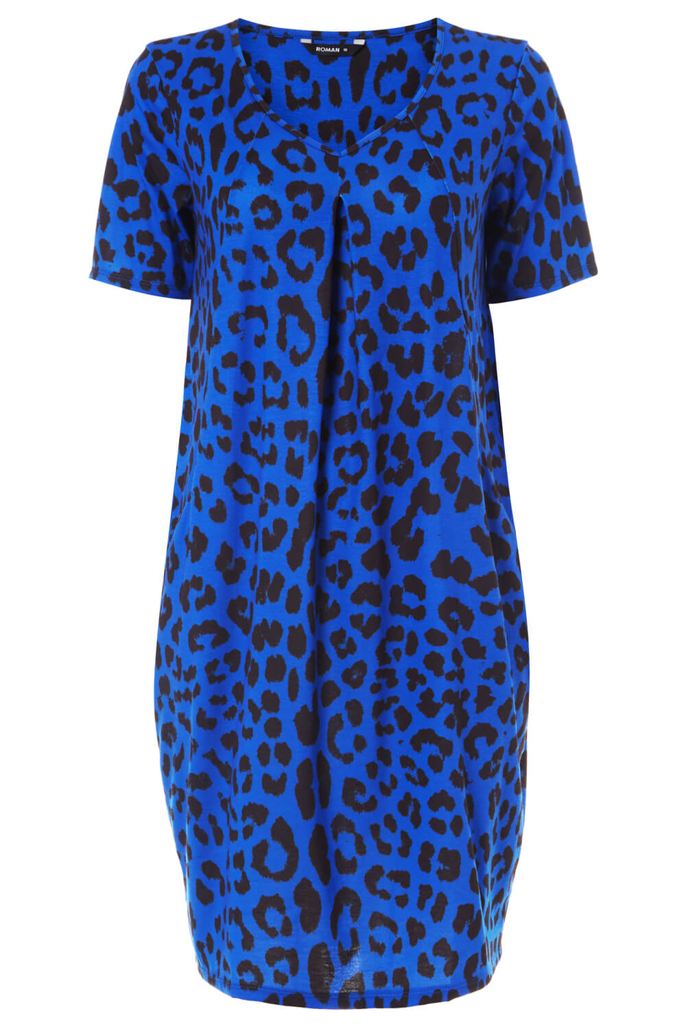 Royal Blue Animal Leopard Print Dress, Image 5 of 5