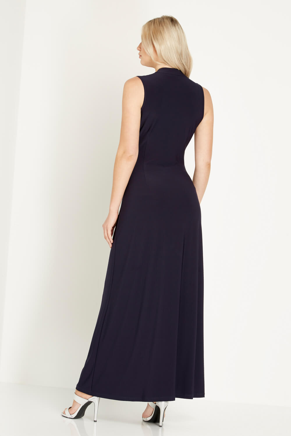 VNeckline Jersey Maxi Dress in Navy Roman Originals UK