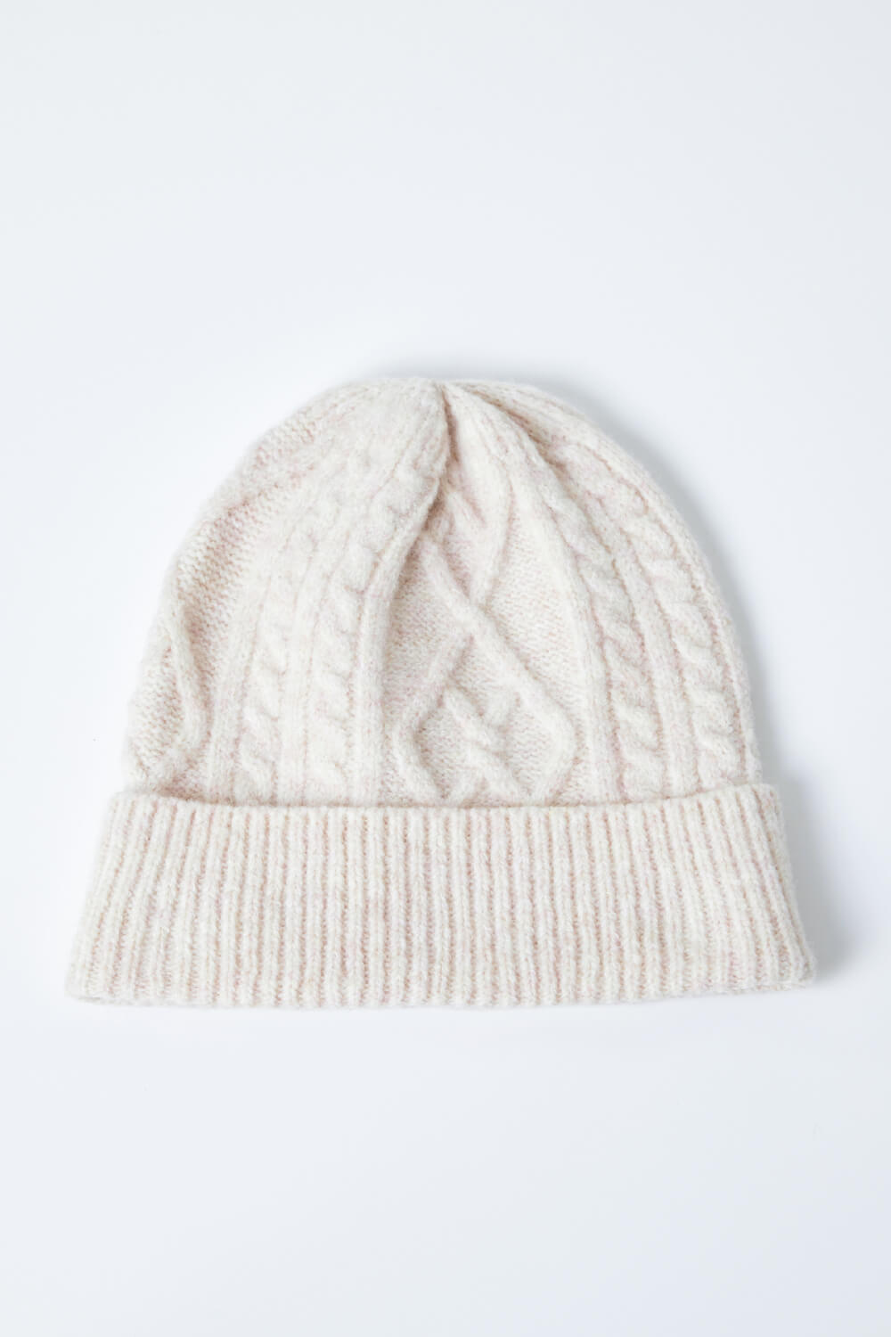 Ivory  Cable Knit Stretch Hat, Image 5 of 5