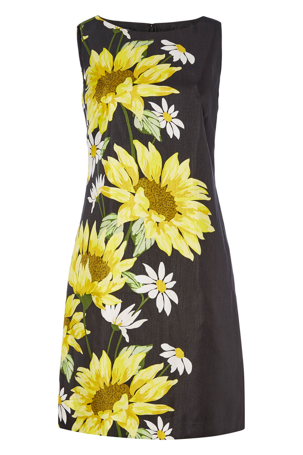 Yellow Daisy Border Print Dress, Image 4 of 4