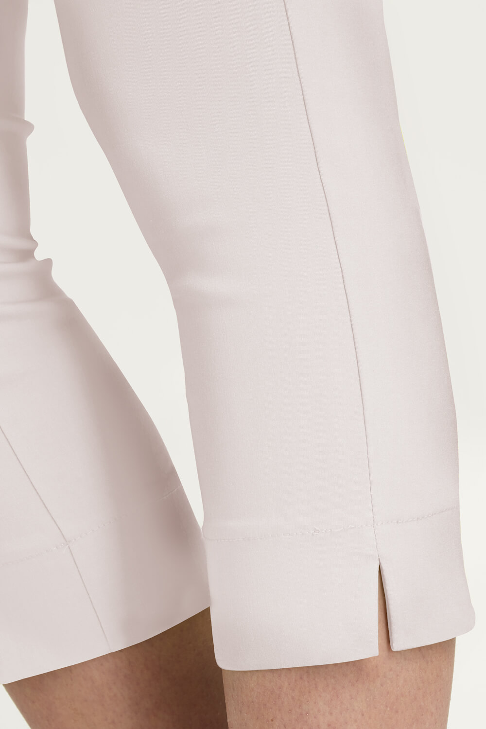 Beige Cropped Stretch Trouser, Image 3 of 7