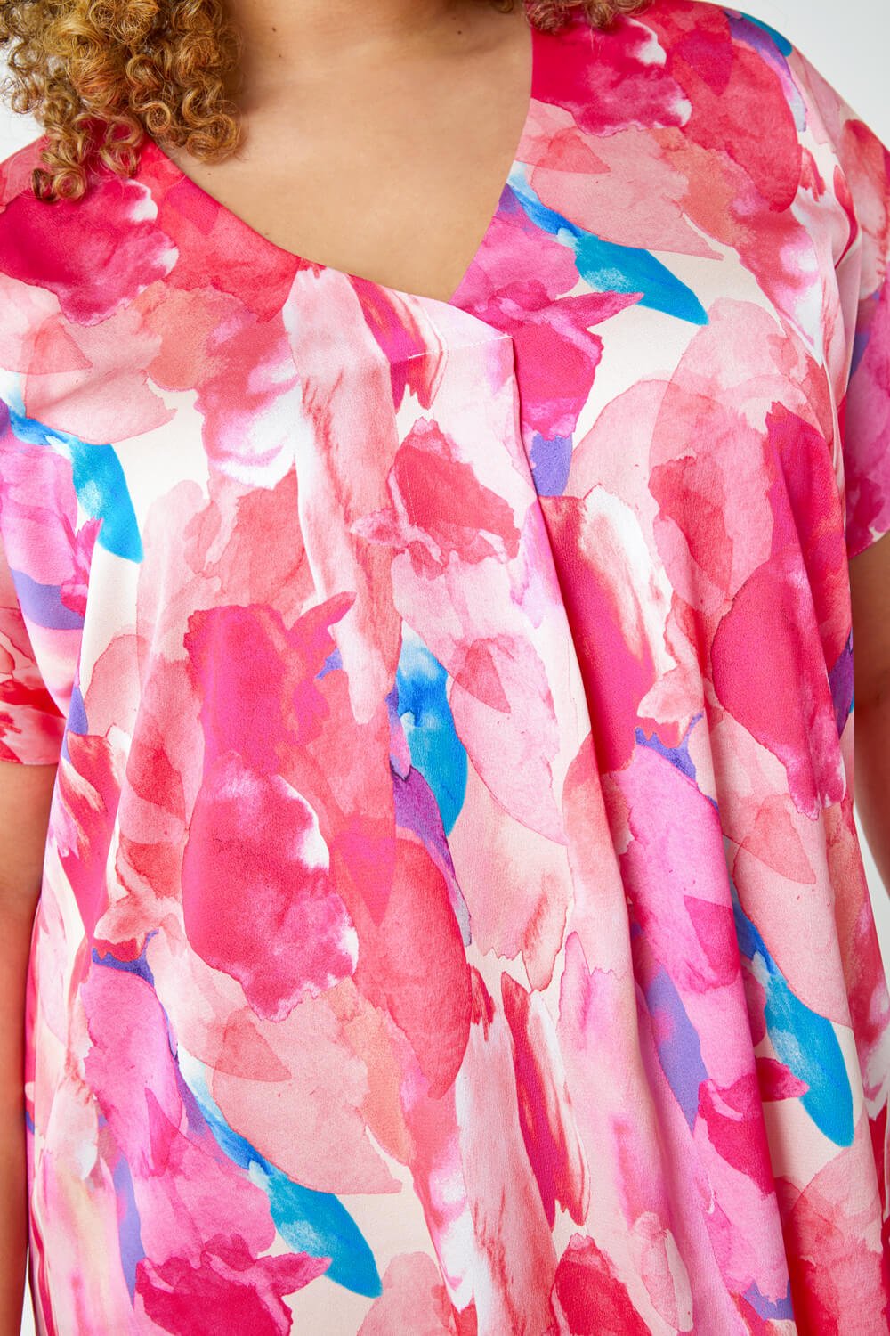 PINK Curve Abstract Relaxed Midi Dress, Image 5 of 5