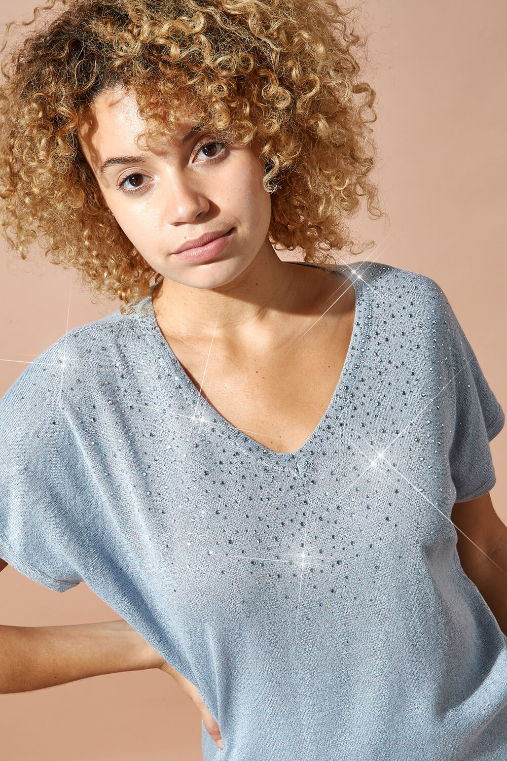 Scatter Hotfix Knitted T-Shirt