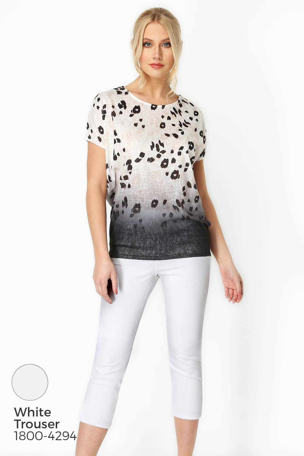 Natural  Ombre Animal Print Top, Image 5 of 8
