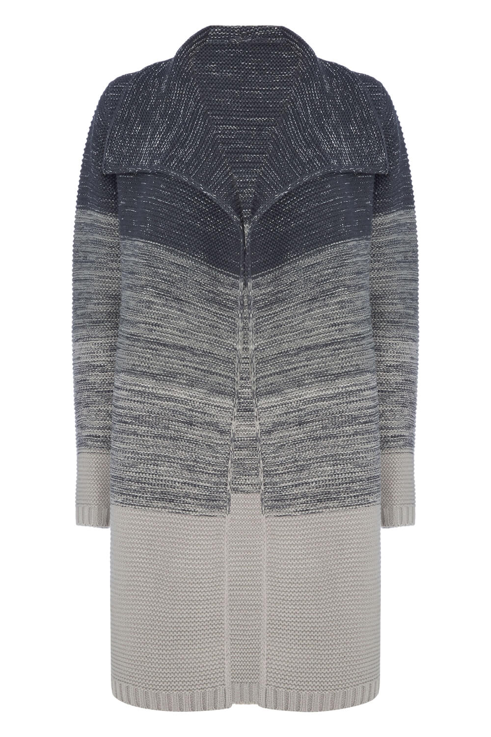 Ombre Knitted Coatigan in Grey - Roman Originals UK