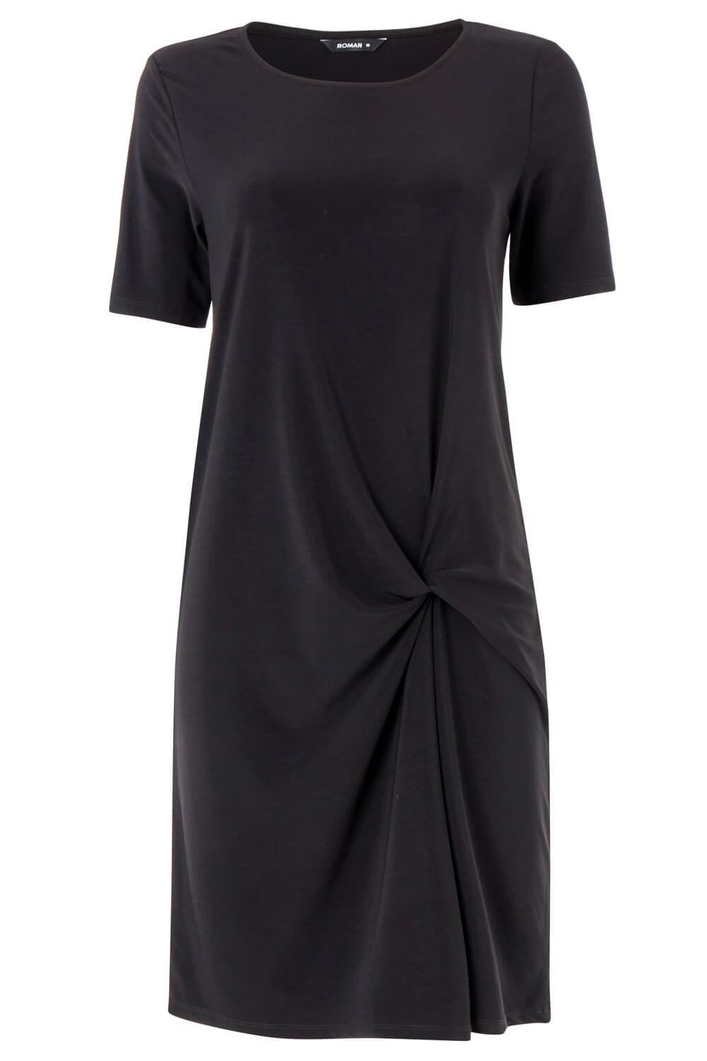 Black Black Side Twist Shift Dress, Image 5 of 5
