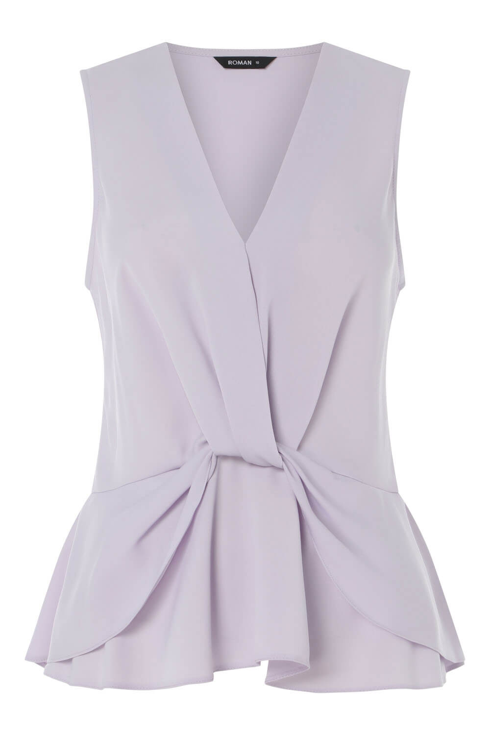 Lilac V-Neck Knot Front Top , Image 5 of 9