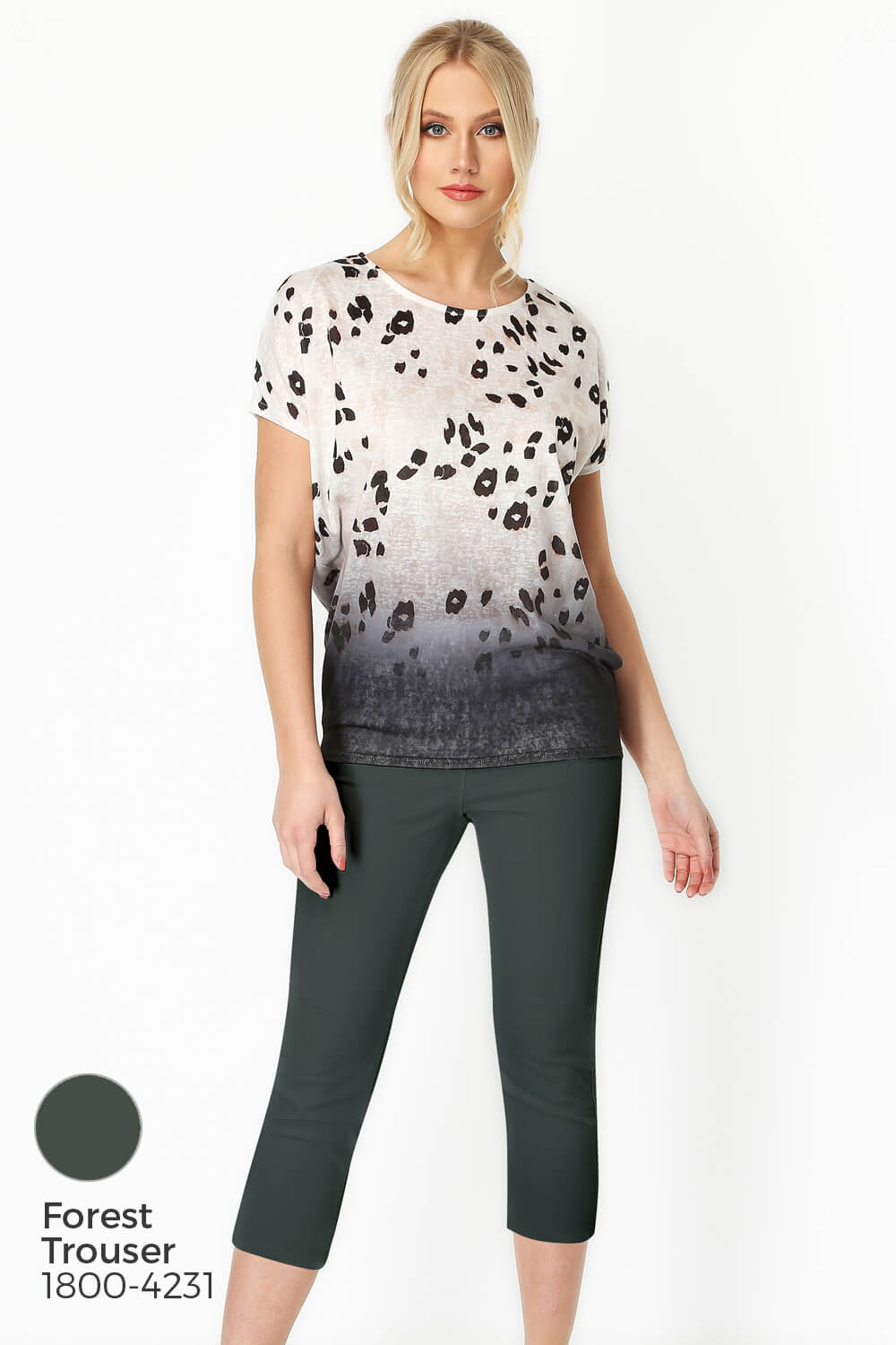 Natural  Ombre Animal Print Top, Image 8 of 8