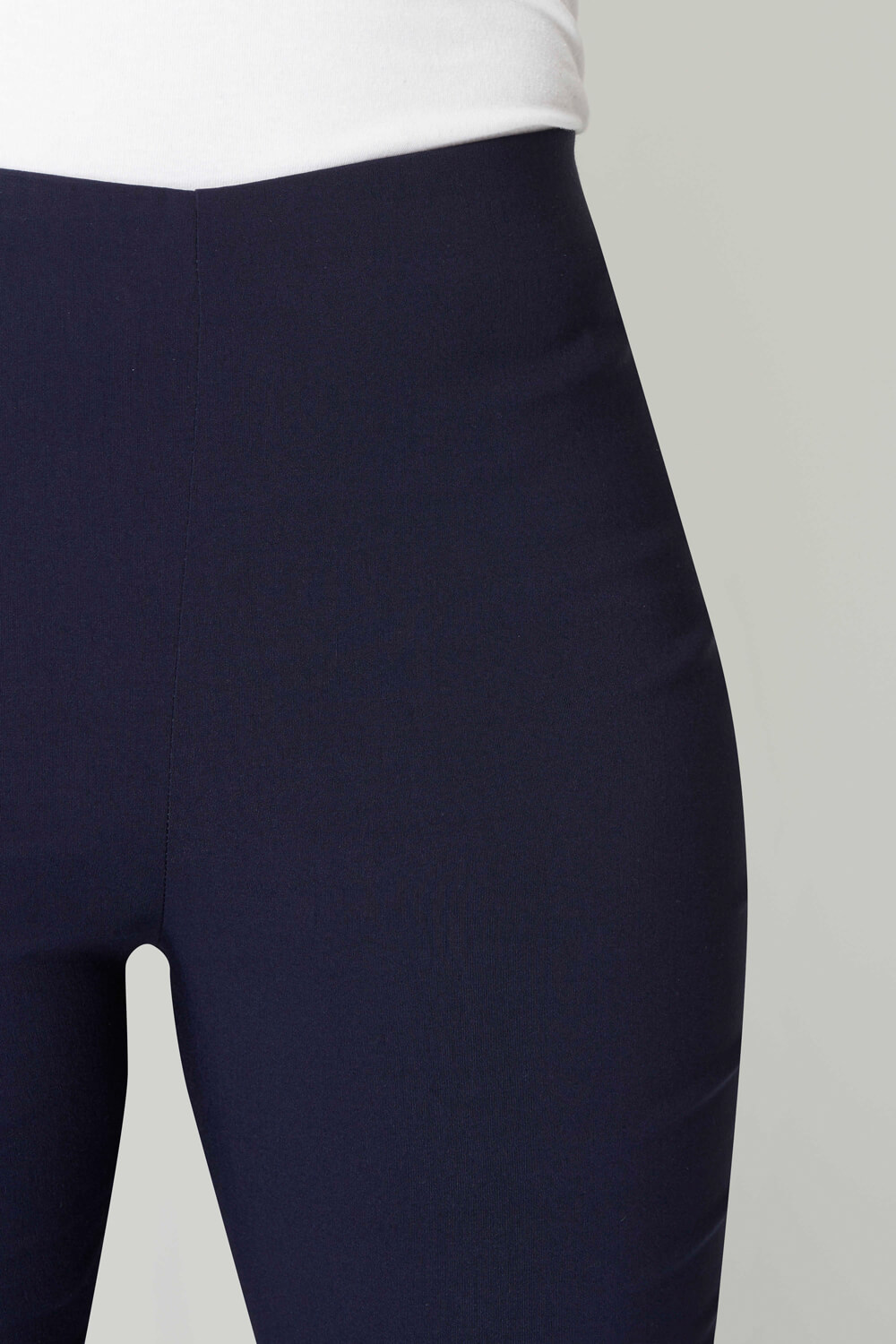 Navy  Cropped Stretch Trouser, Image 4 of 5