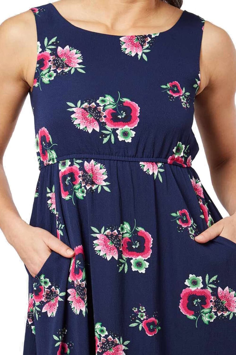 blue vanilla blue floral dress