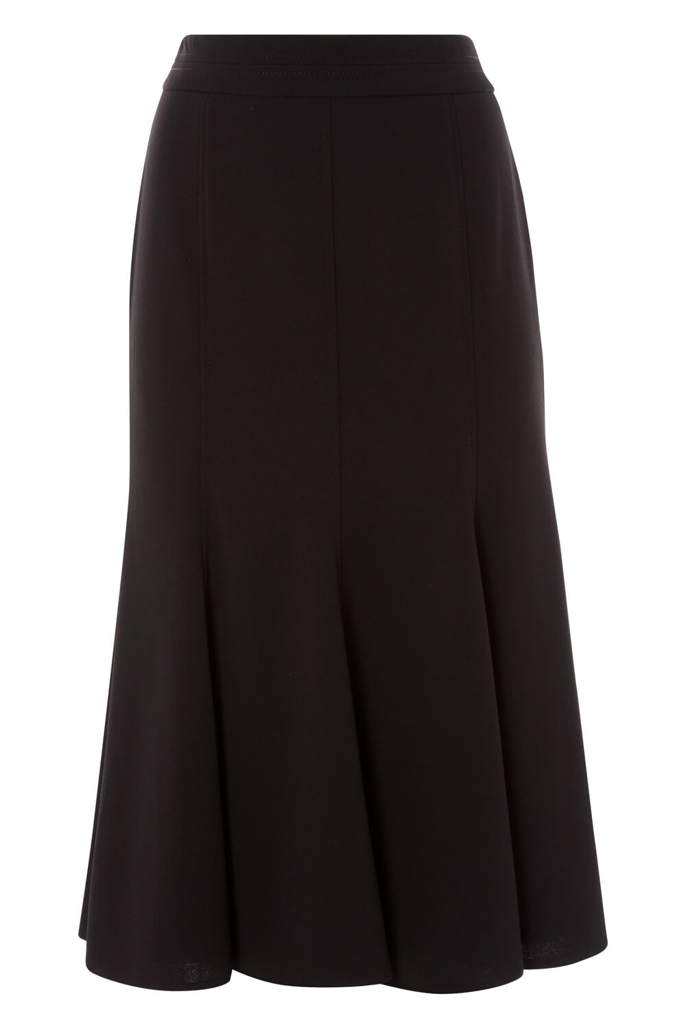 Black Flute Midi Skirt, Image 4 of 4