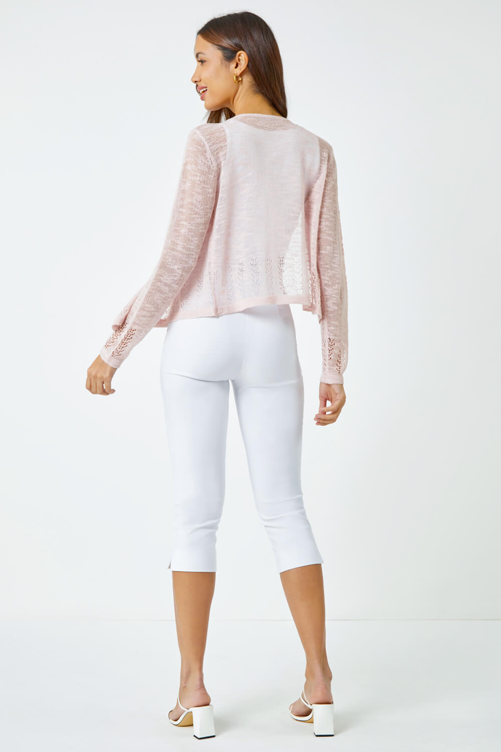 PINK Lightweight Knitted Shrug, Image 3 of 5