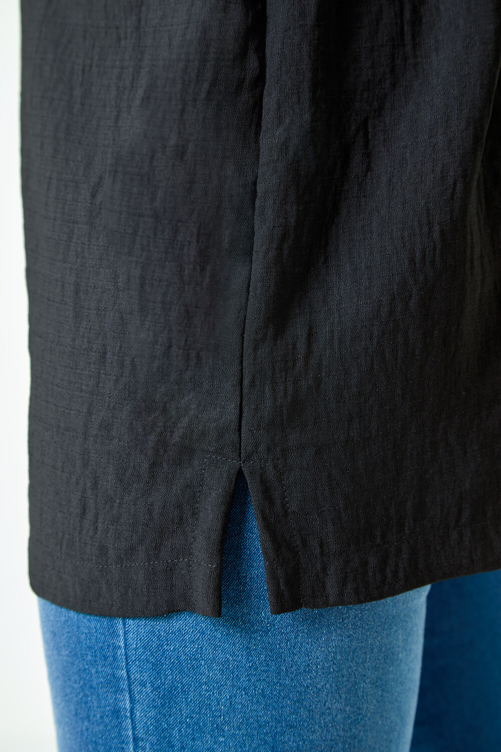 Black Petite Woven Kimono Jacket, Image 5 of 5