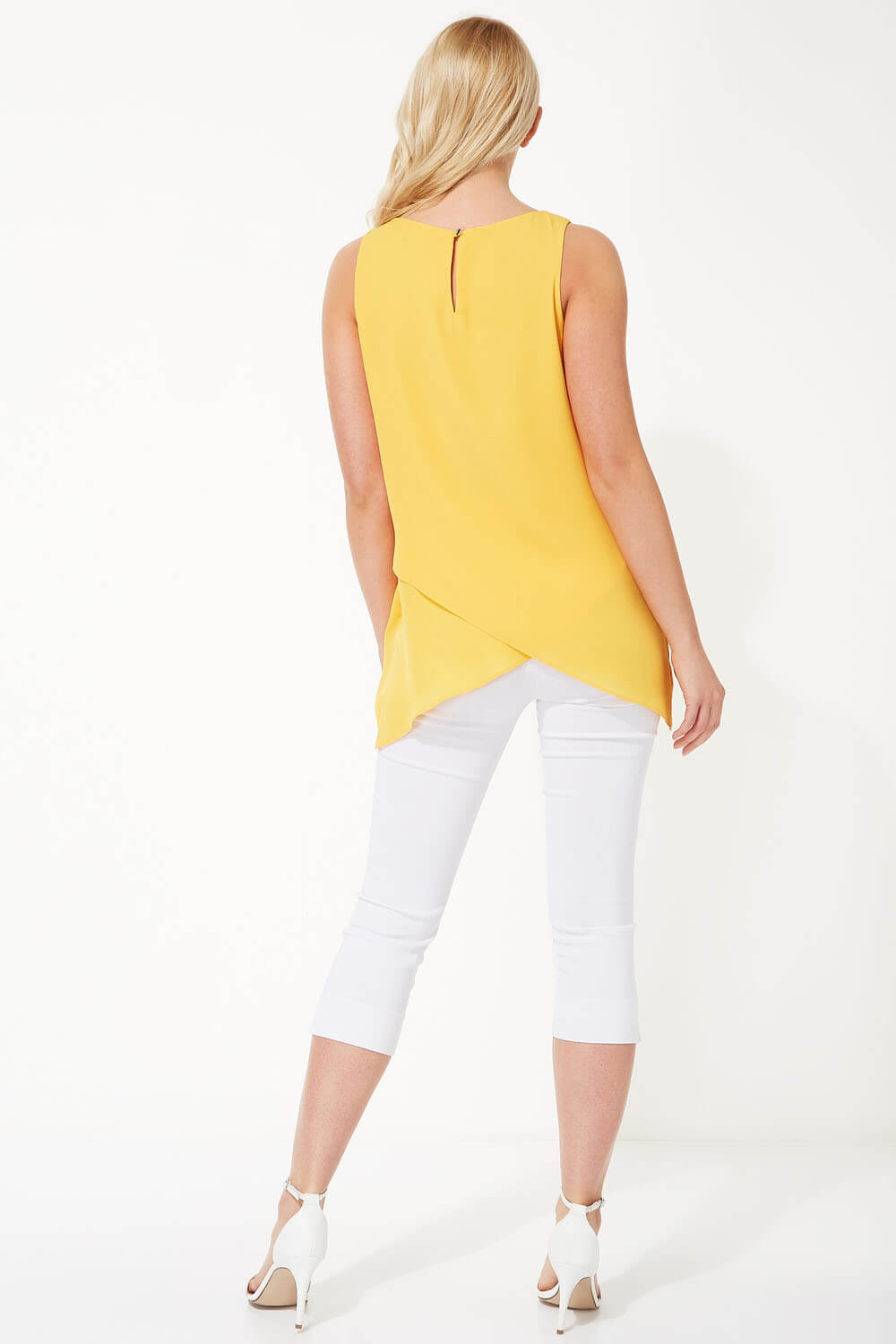 Amber Asymmetric Sleeveless Vest Top, Image 3 of 8
